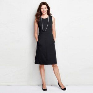 Lands End Sleeveless Ponté Petite Pocket Dress